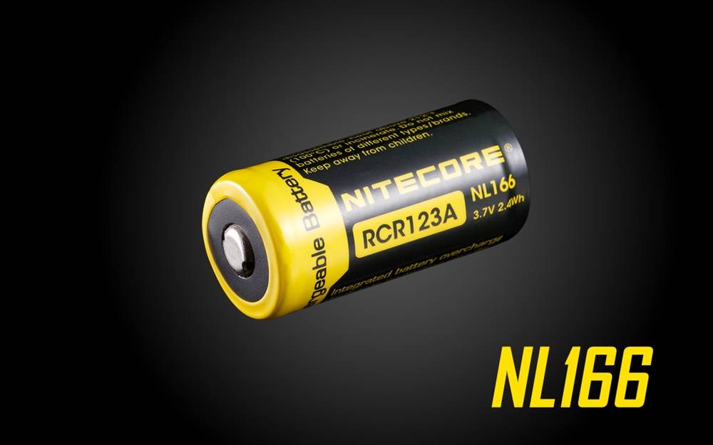 NITECORE NL166 RCR123A Battery 650mAh 3.7V - Rechargeable [EC11 UM10 