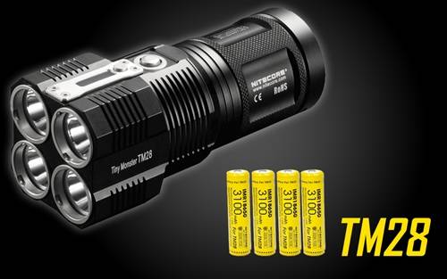 Nitecore TM28 Set Black Rechargeable Flashlight Set 